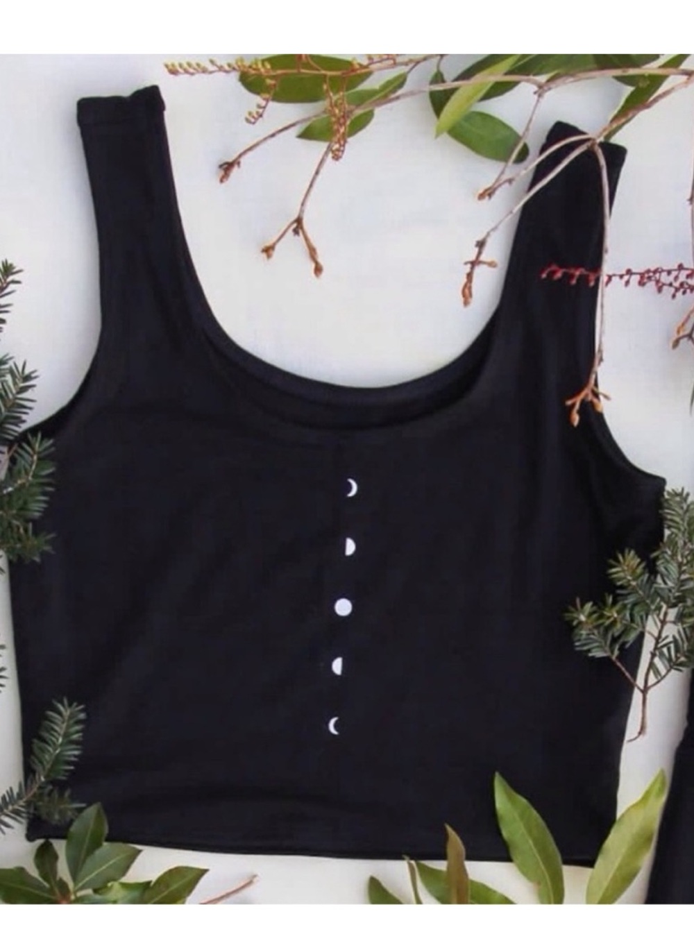 Black Moon Phase Tank Top - Women